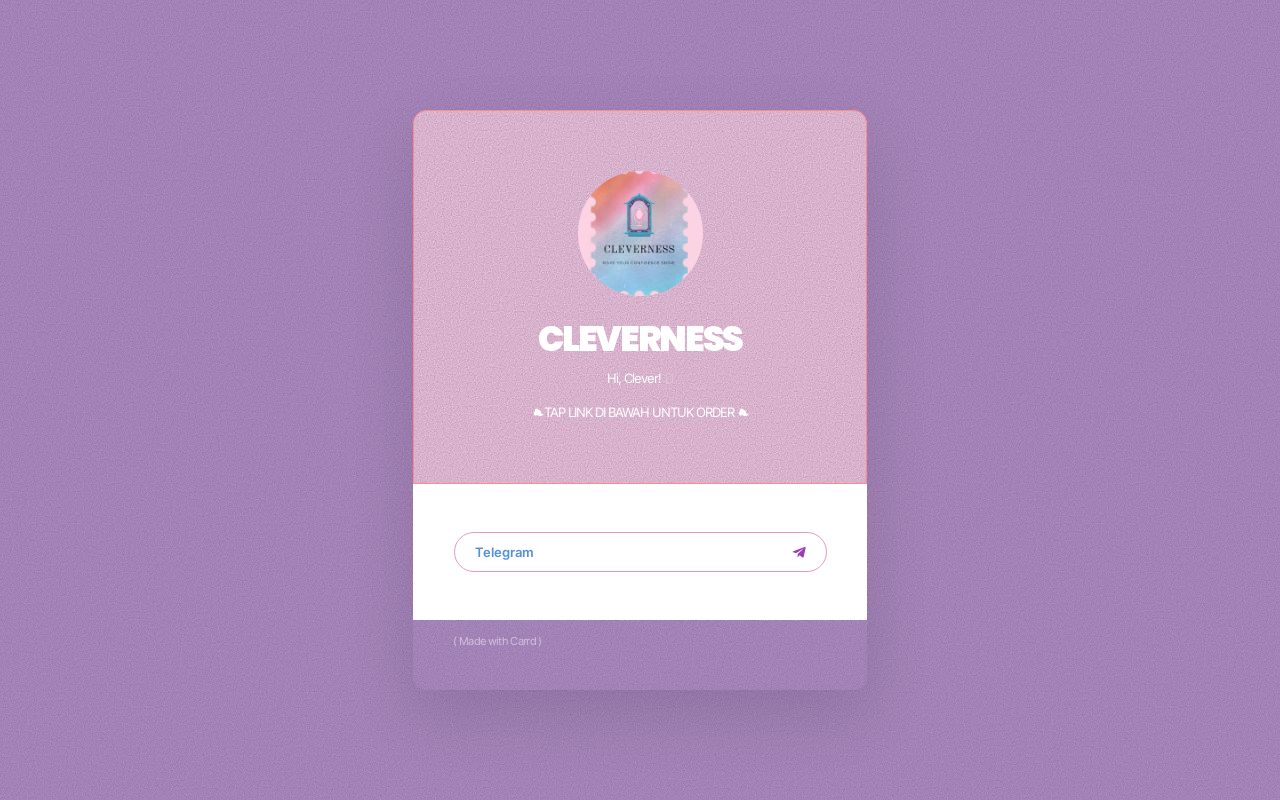 Carrd profile picture for @cleverness